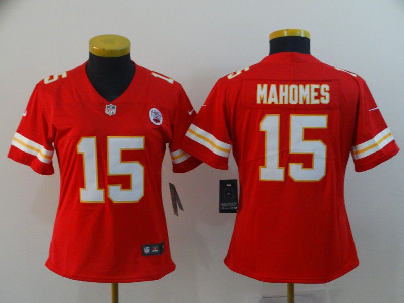Women Kansas City Chiefs #15 Mahomes Red Nike Vapor Untouchable Limited NFL Jersey